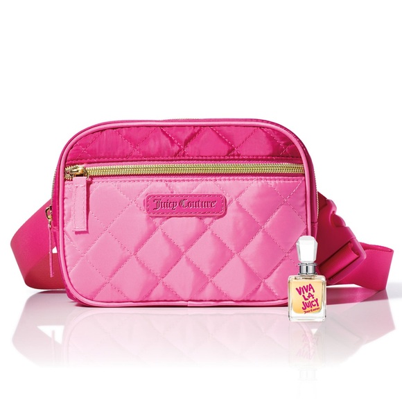 Viva La Juicy Deluxe Quilted Pink Belt Bag and fragrancee - Picture 1 of 7